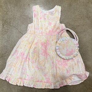 Floral Pink and Cream Dress